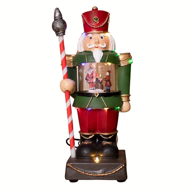 PANADECOR - Cascanueces Con Luz Led Y Santa Con Movimiento