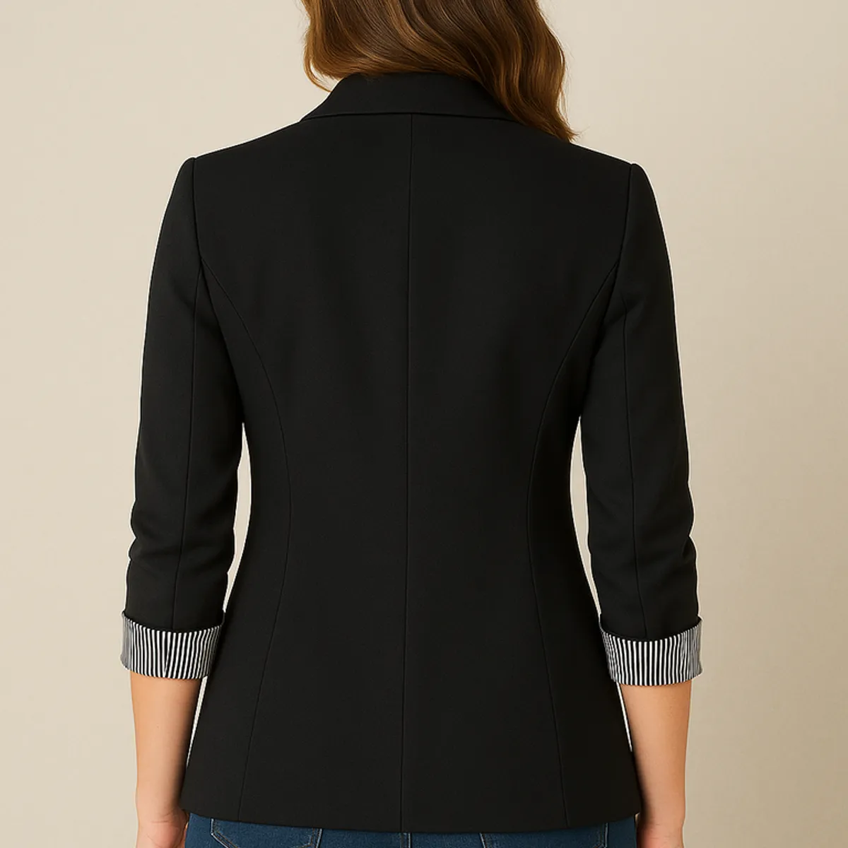 GENERICO - Blazer negro clasico saco mujer