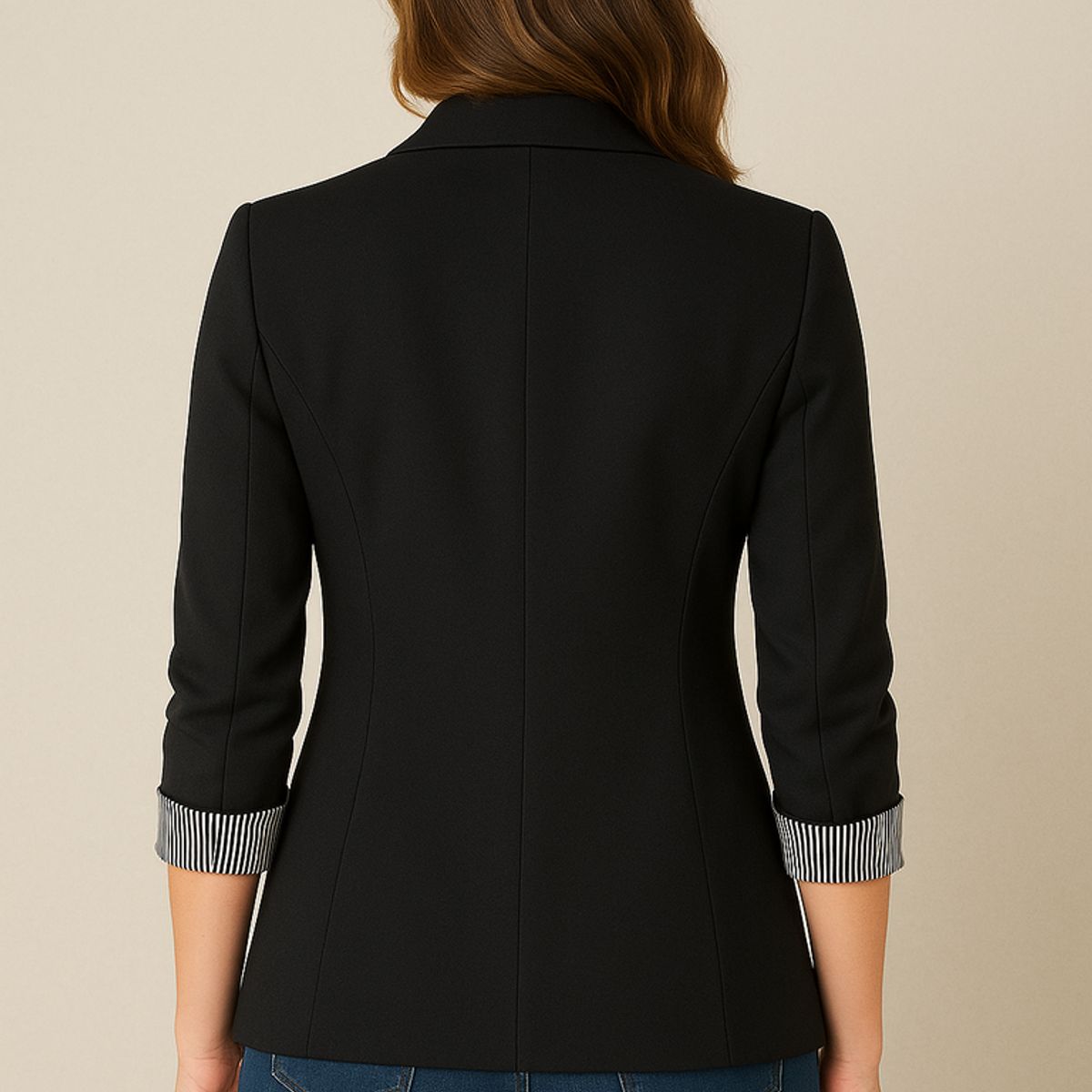 GENERICO - Blazer negro clasico saco mujer