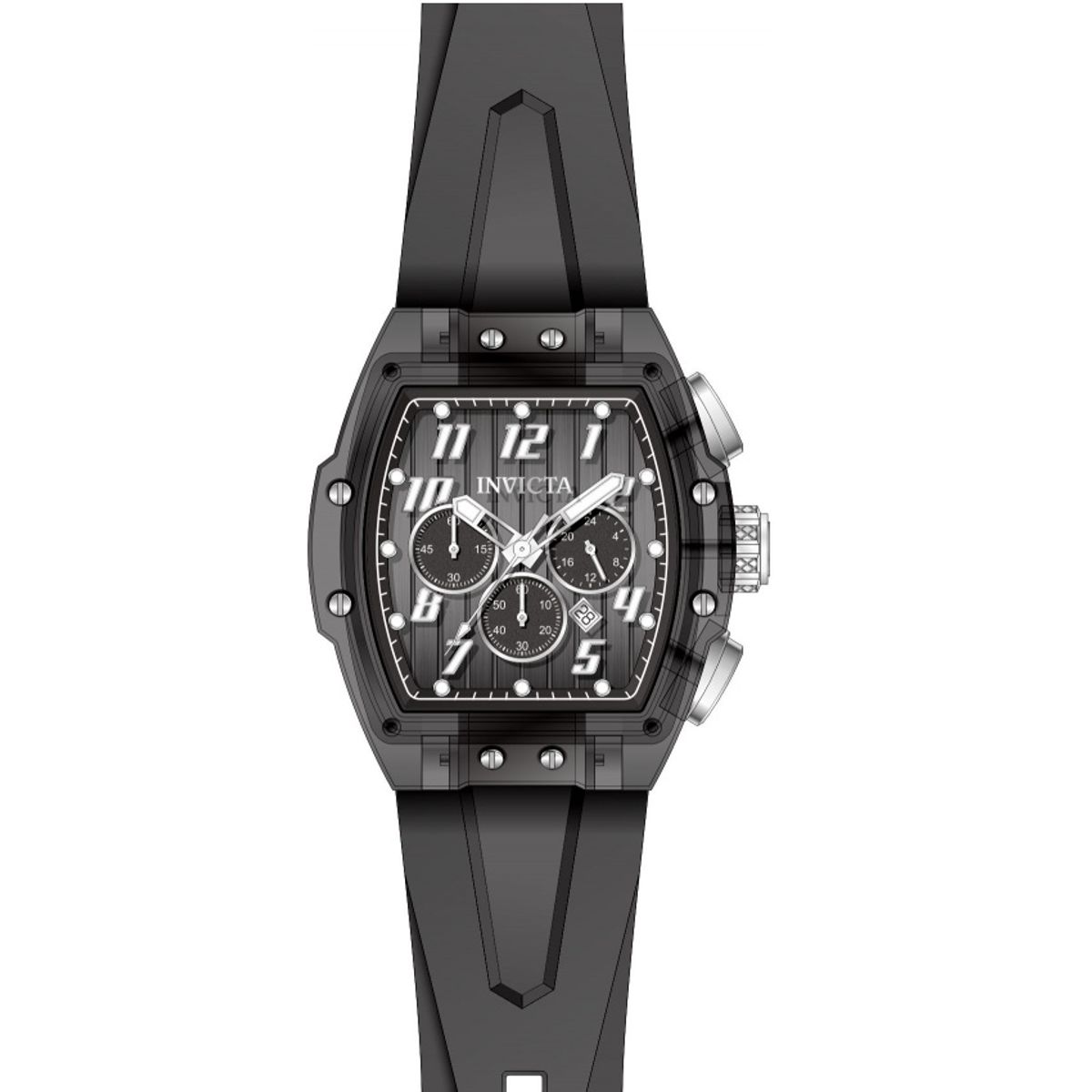 INVICTA - Reloj Anatomic para Hombre Invicta S1 Rally - 47mm Negro 45480