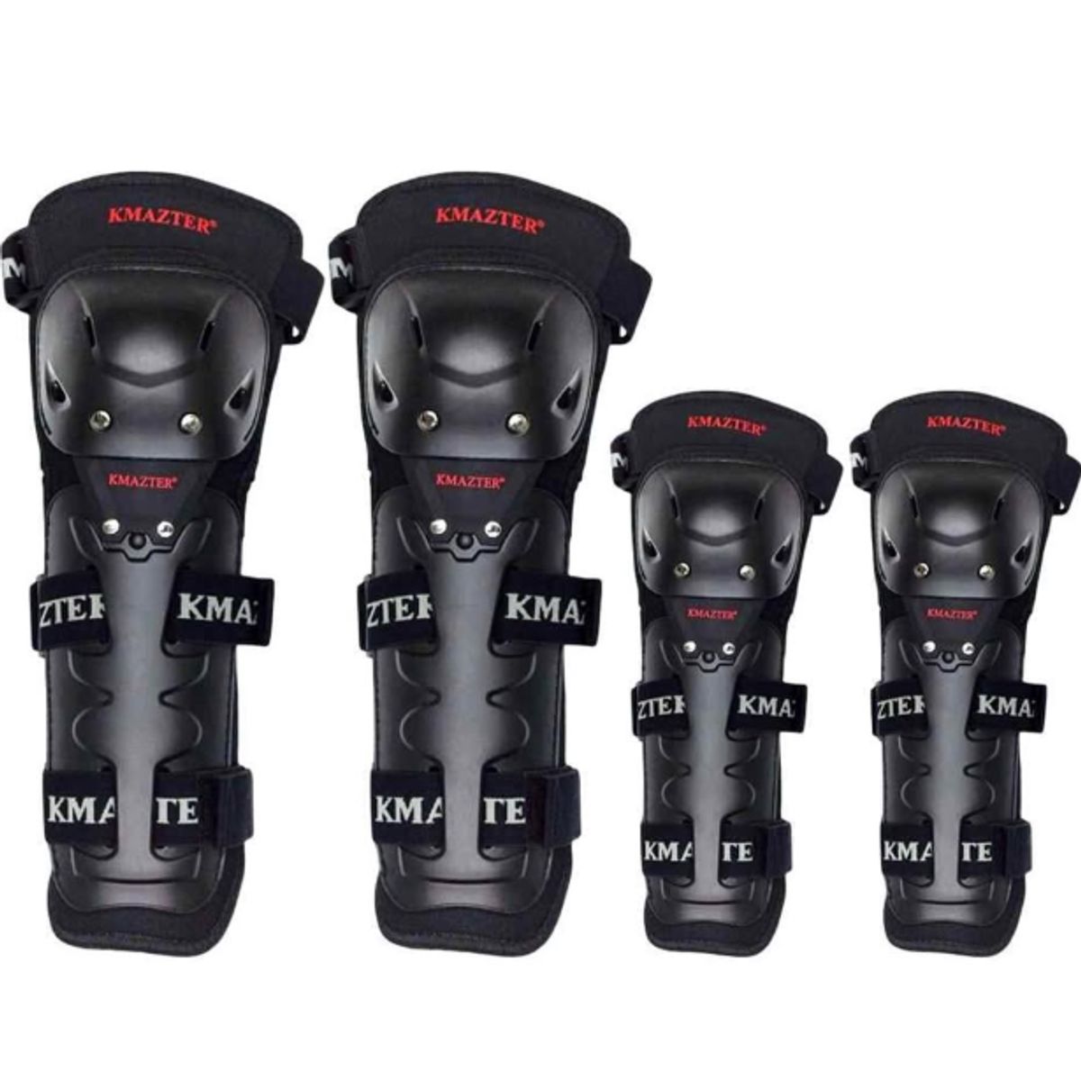 GENERICO - KIT RODILLERAS Y CODERAS K11 KMAZTER NEGRO PARA MOTOCICLISTAS
