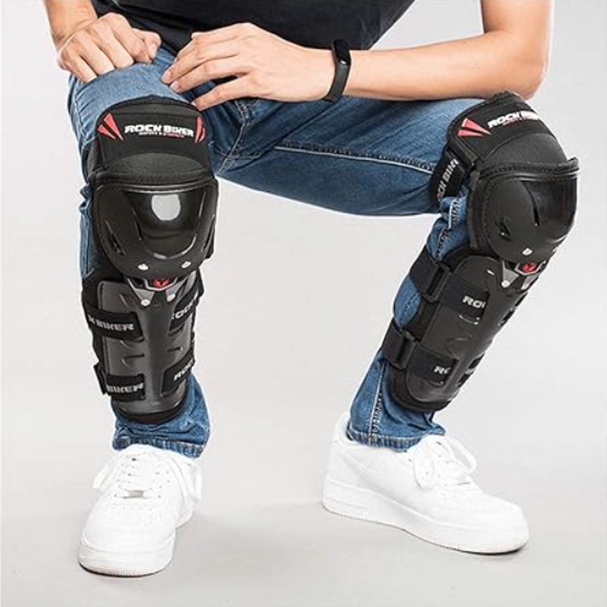 GENERICO - KIT RODILLERAS Y CODERAS K11 KMAZTER NEGRO PARA MOTOCICLISTAS