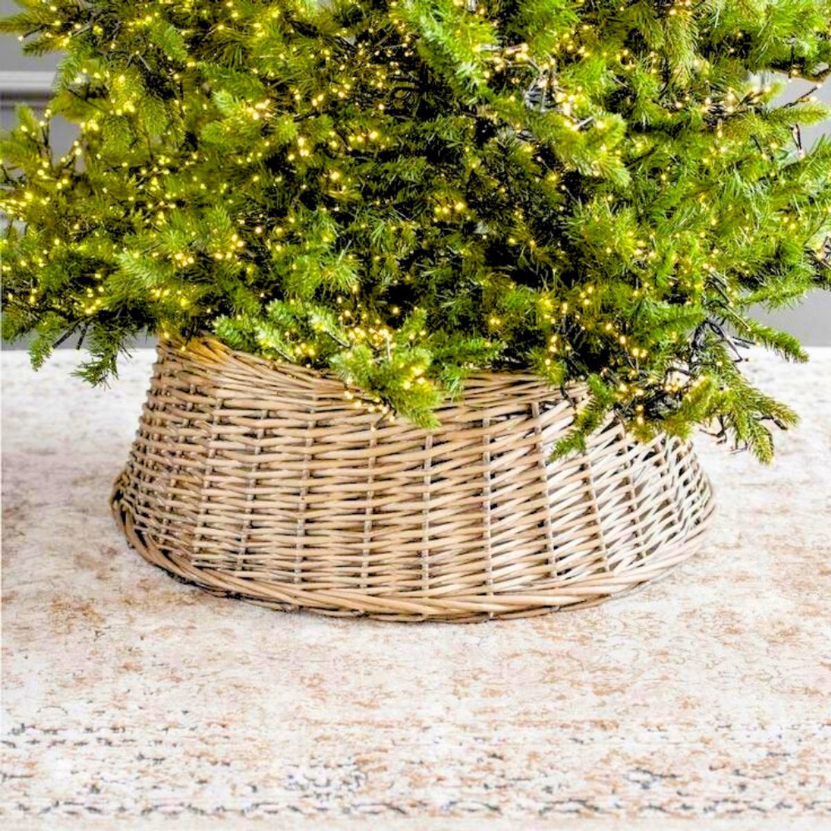 GENERICO - Pie de árbol Navidad Tejido Natural M Decoraline Home