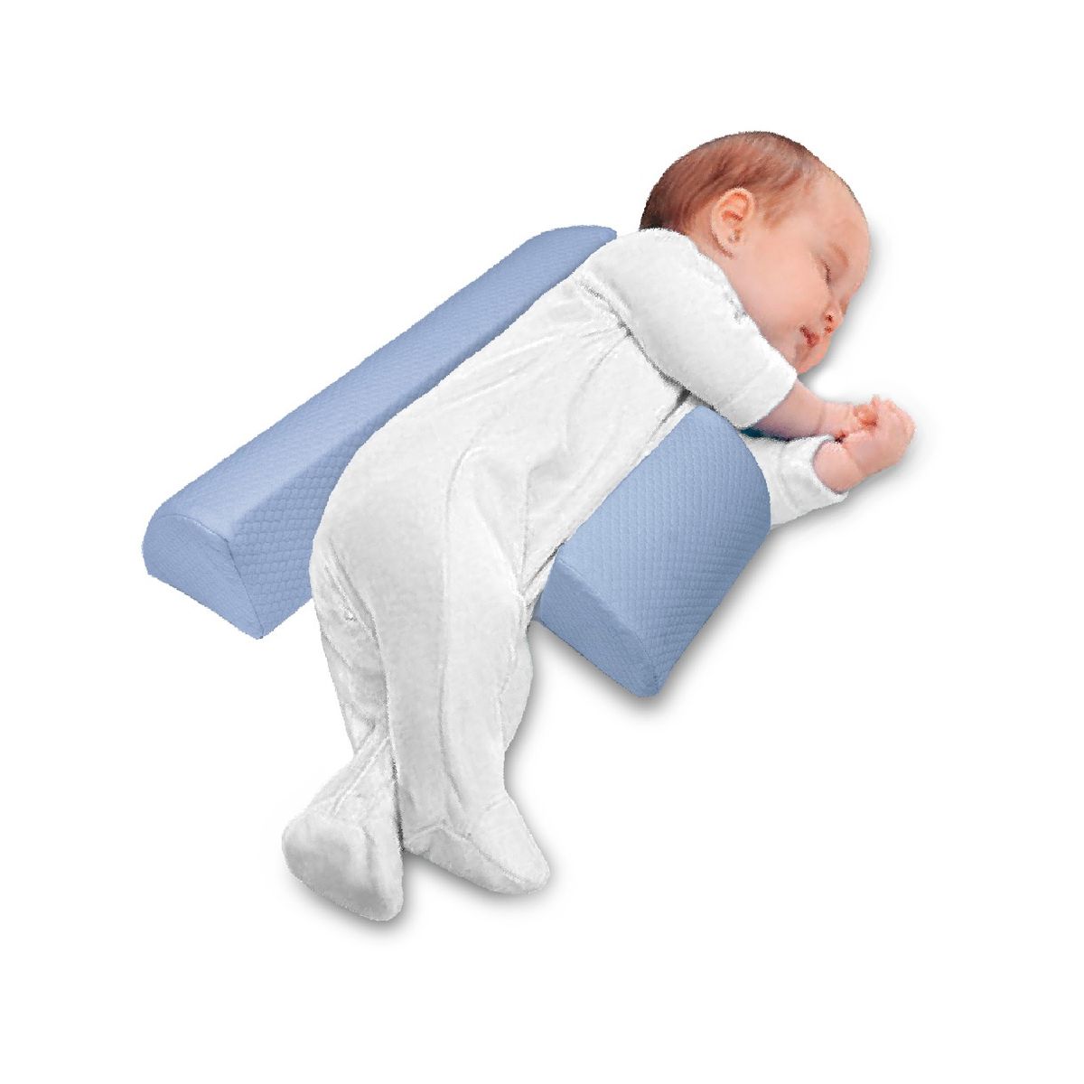 TERAFLEX - COJIN ANTICAÍDAS POSICINADOR BEBE MEMORY FOAM GEL CELESTE 42x42x11 CM