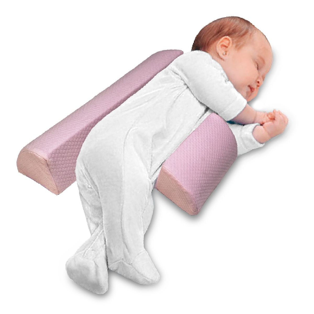TERAFLEX - COJIN ANTICAÍDAS POSICINADOR BEBE MEMORY FOAM GEL ROSADO 42x42x11 CM