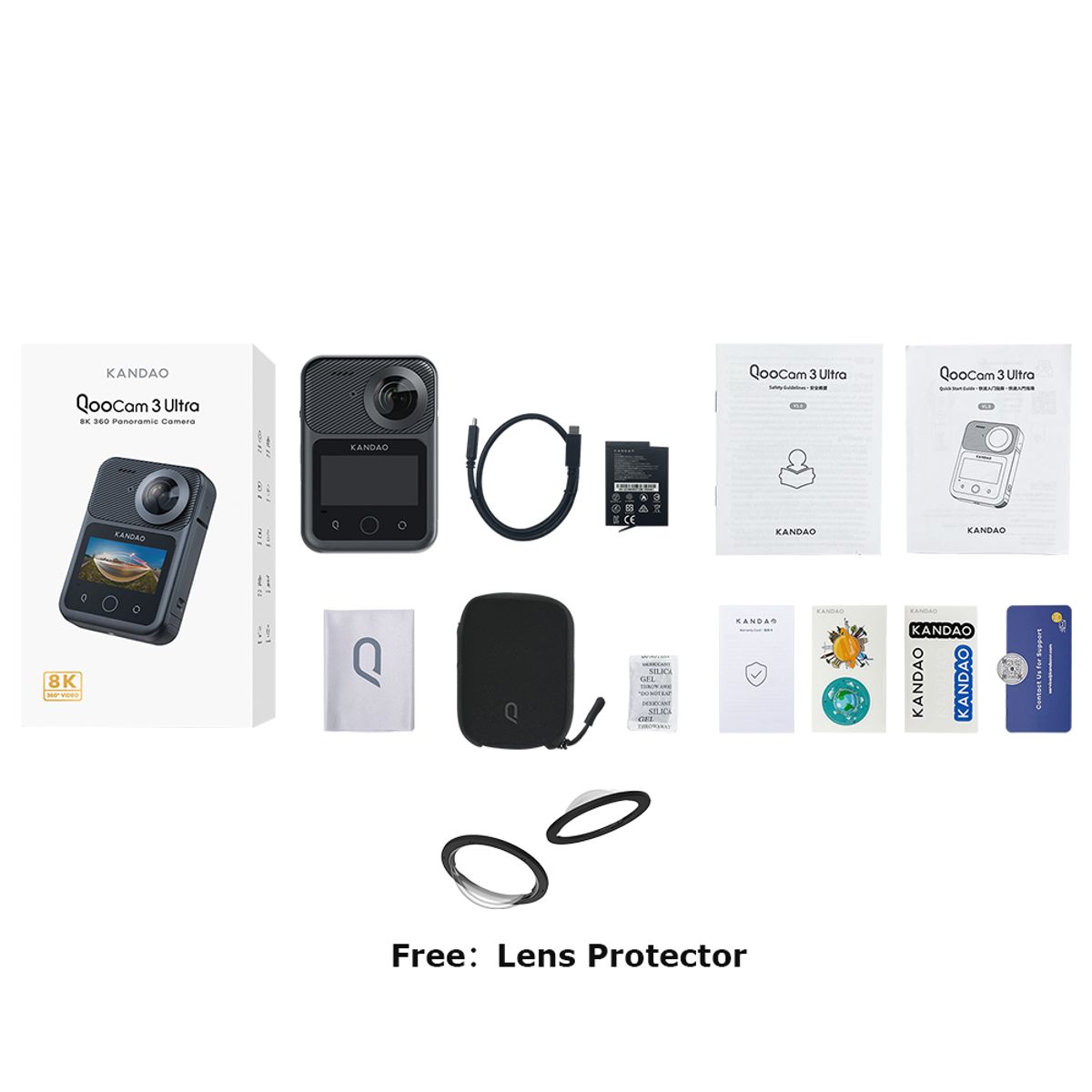 KANDAO - 8K Cámara de acción KanDao QooCam 3 Ultra