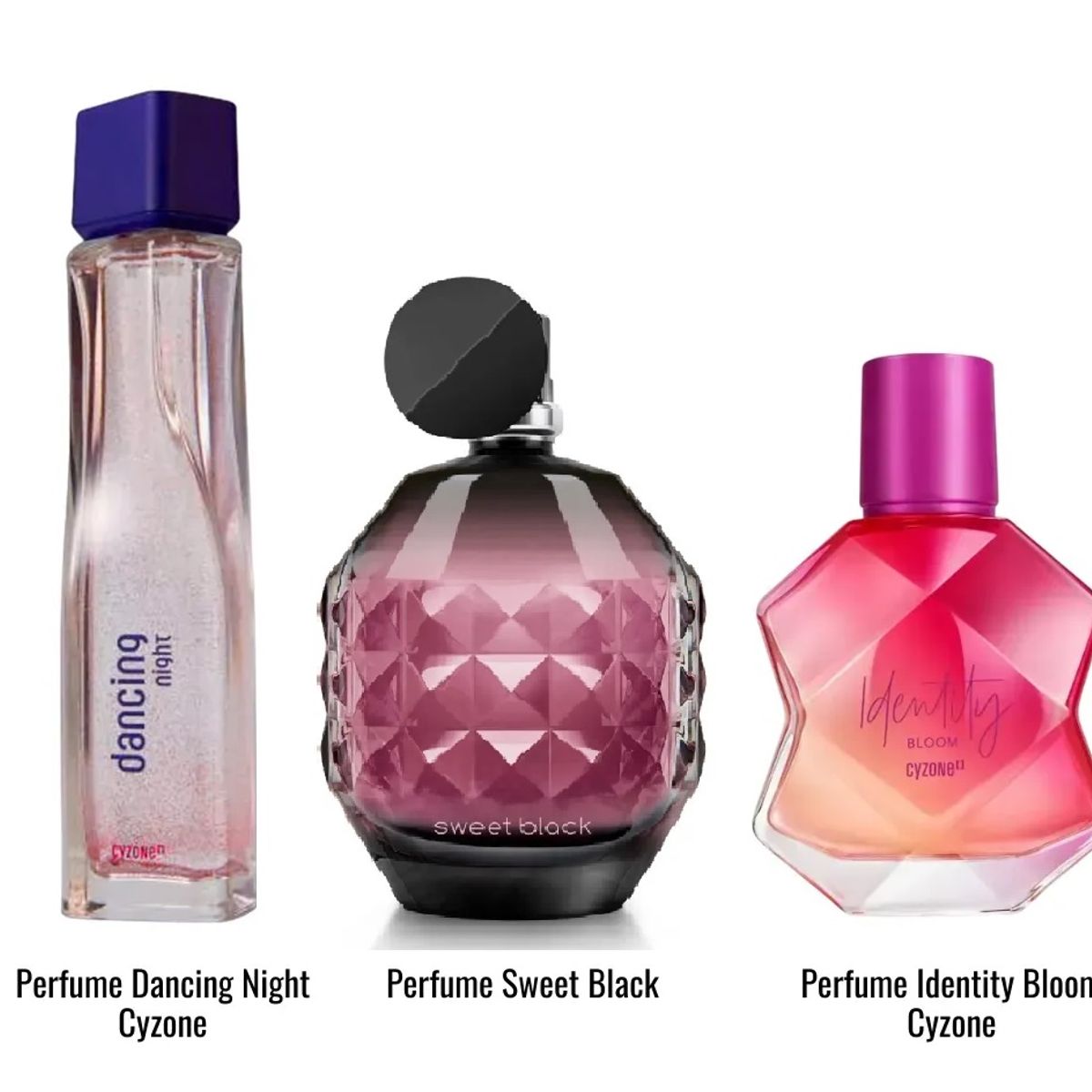 CYZONE - Perfumes Cyzone  Dancing Night + Identity Bloom + Sweet Black