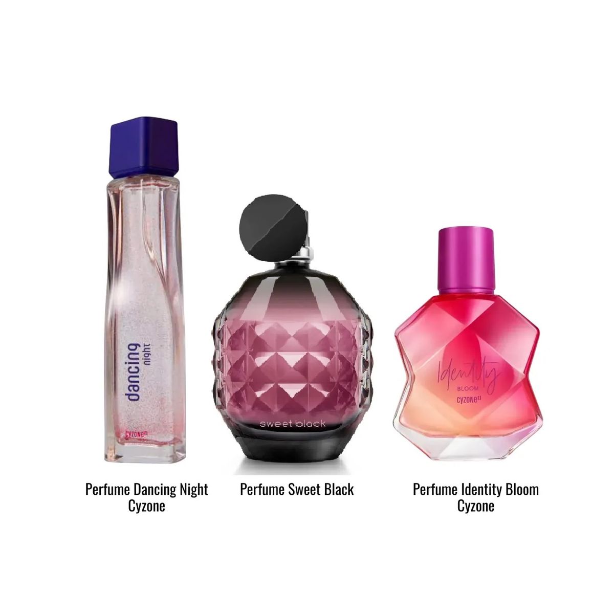 CYZONE - Perfumes Cyzone  Dancing Night + Identity Bloom + Sweet Black