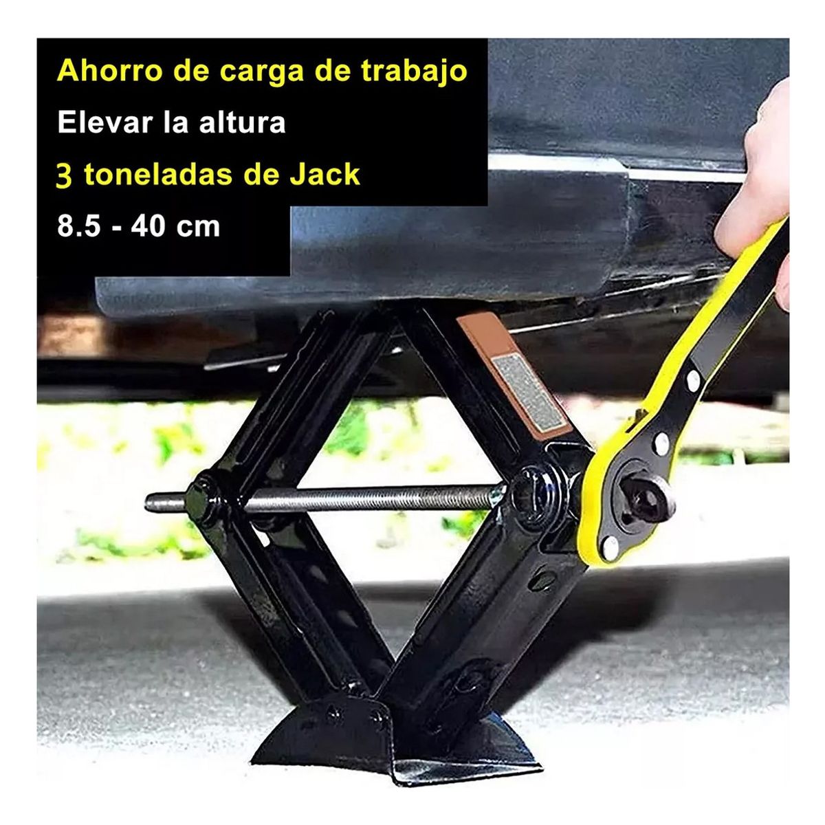 QUICK - Gata Tijera 3 Toneladas Automoviles Cambio Repuesto Rueda