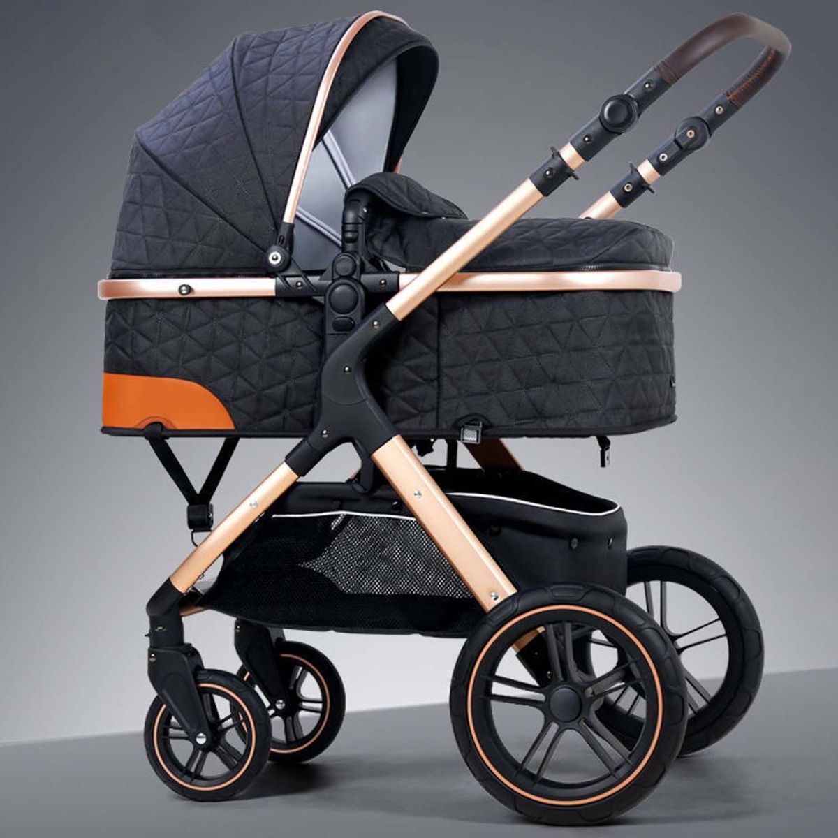 U BUY - Coche Cuna Bebé 5 En 1 Plegable Multifuncional Y Accesorios