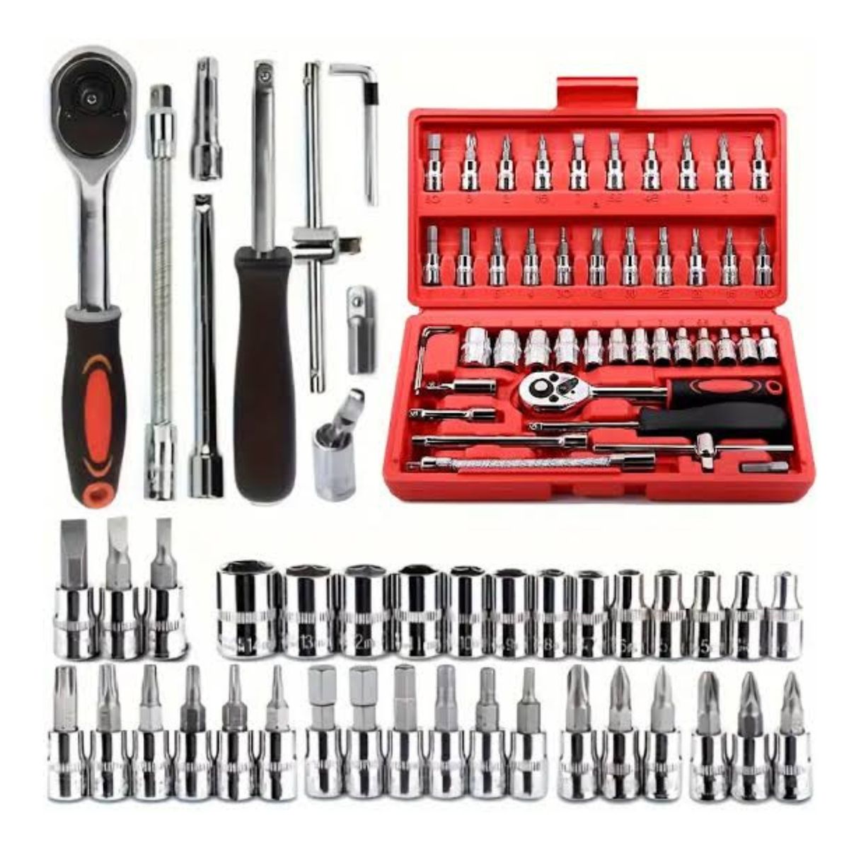 GENERICO - Kit de herramientas de Reparación de Automóviles 46 Piezas