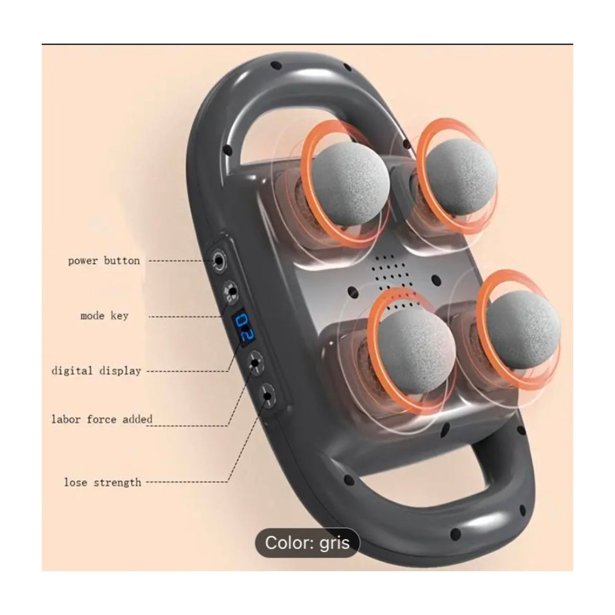 OEM - Masajeador Muscular Corporal de 4 Cabezales