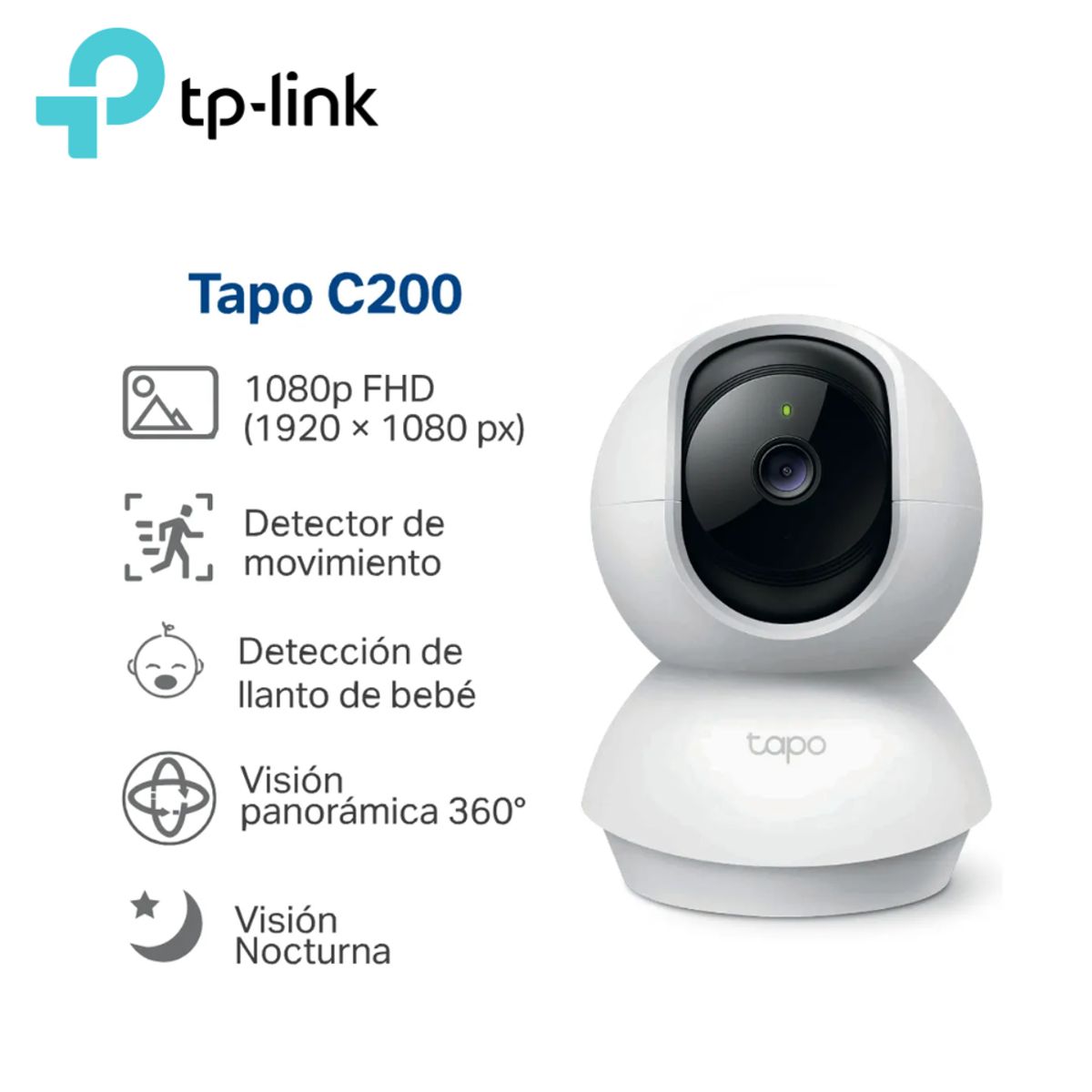 TP LINK - Cámara de seguridad para interiores Tapo-C200 - Tp-Link
