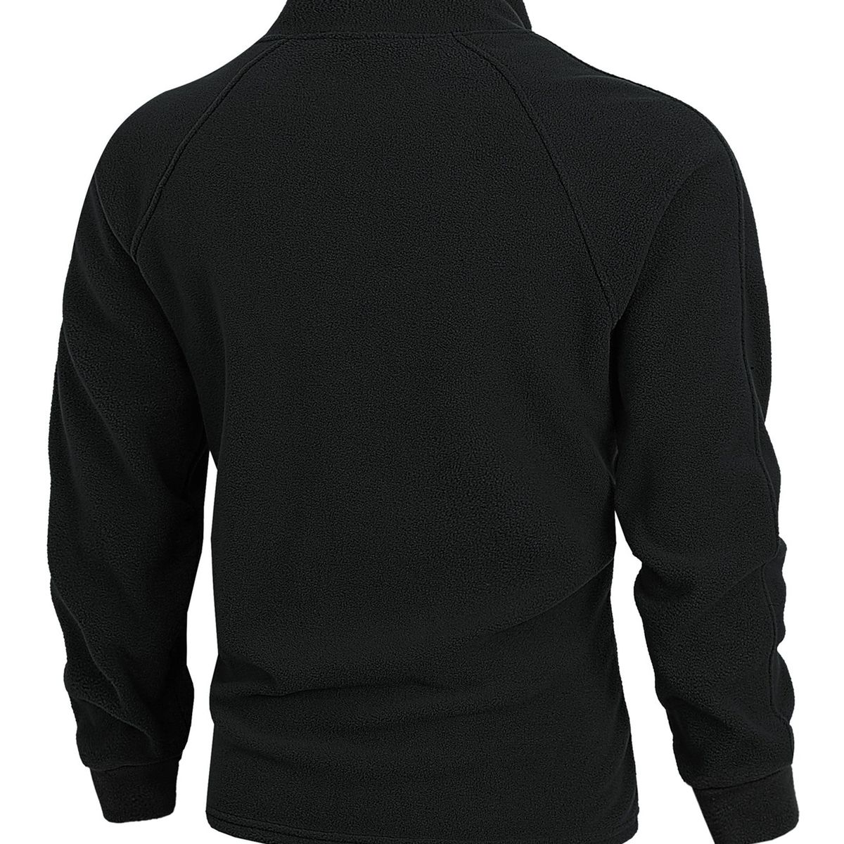 TIOZONEY - Chaqueta de forro polar con cremallera-Negro