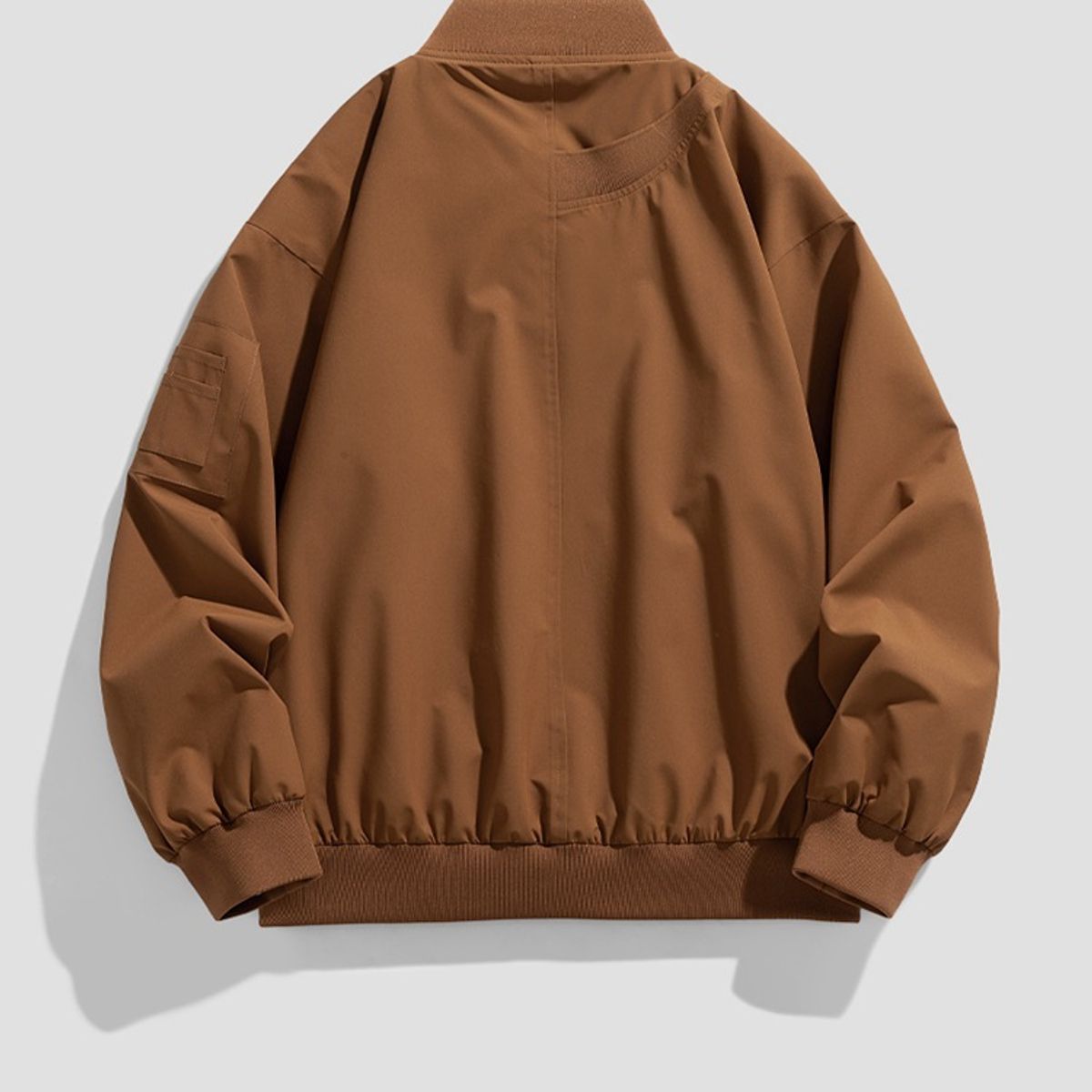 TIOZONEY - Chaqueta bomber para hombre-Marrón