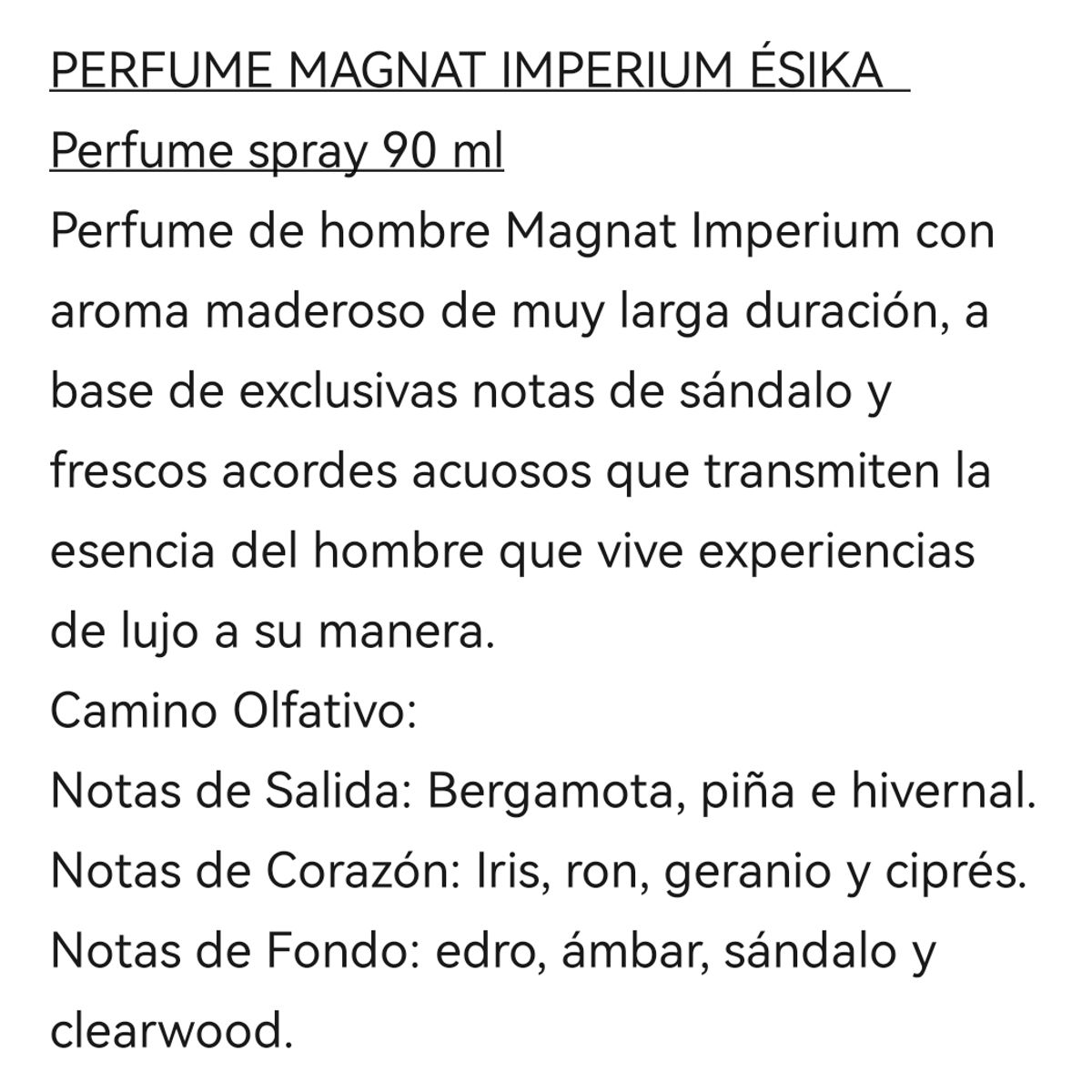 ESIKA - Perfume magnat imperium ésika spray 90 ml