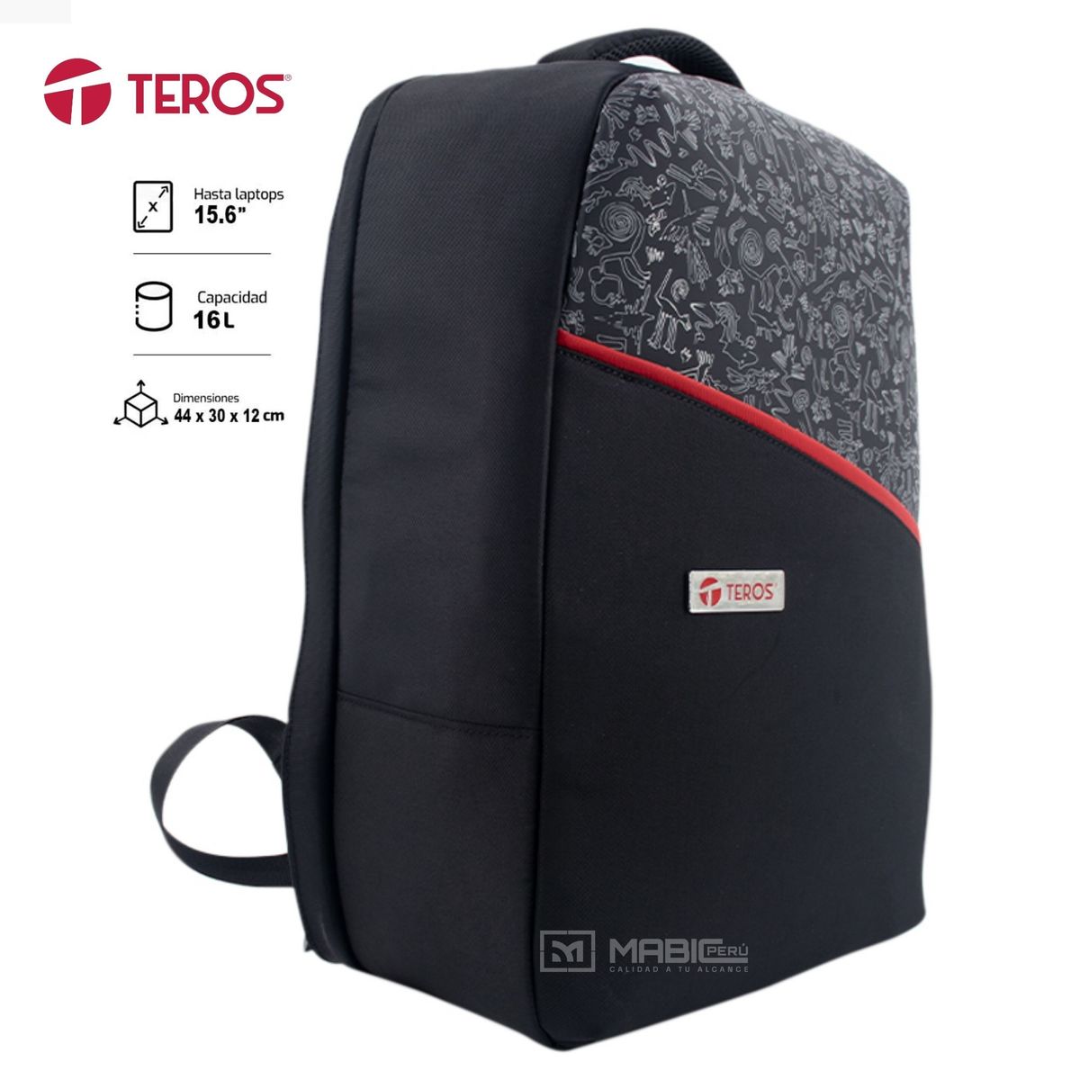 TEROS - MOCHILA TEROS TE - ACS9024BR POLIESTER 16 NEGRO
