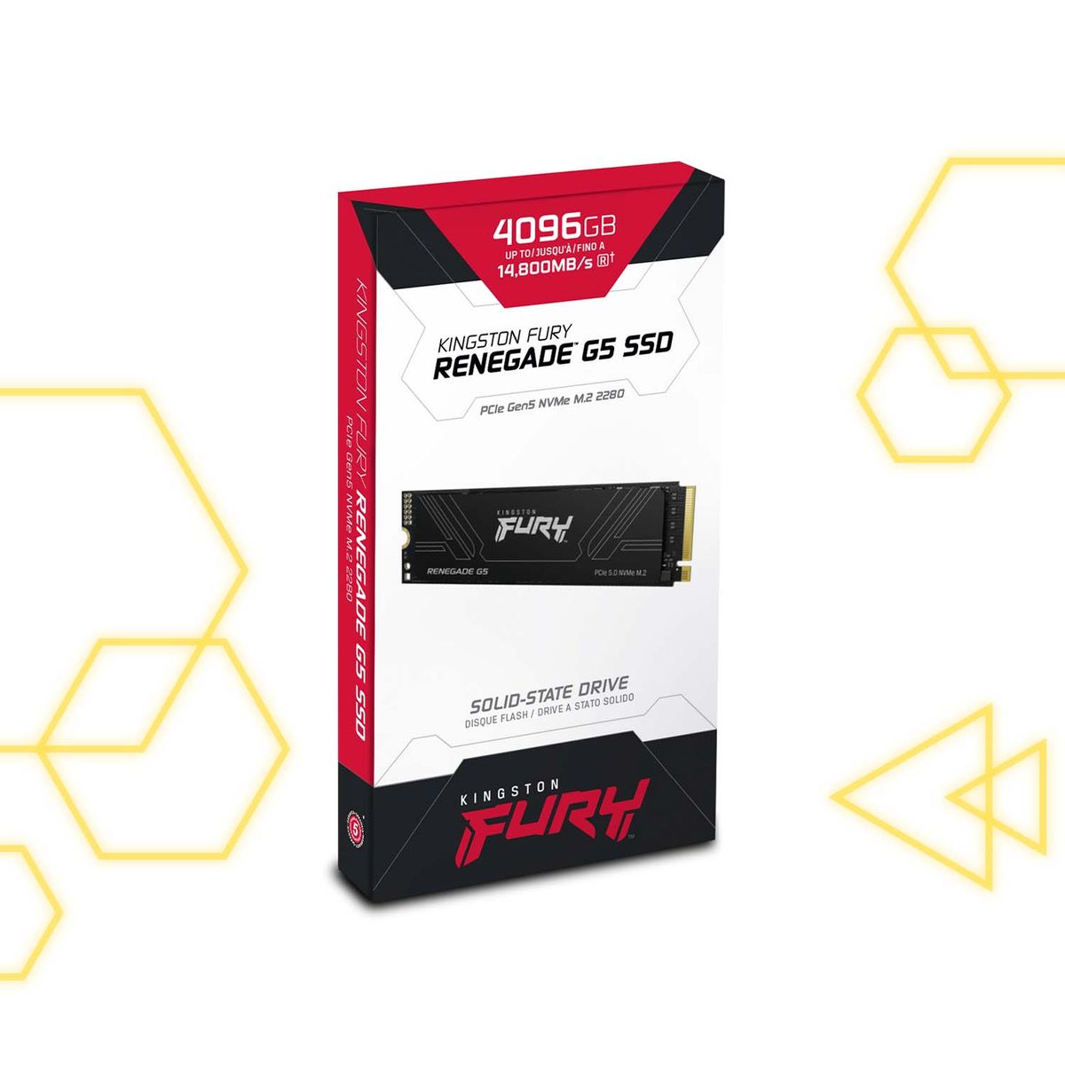 KINGSTON - SSD Kingston FURY Renegade G5 4TB NVMe M.2 PCIe 5.0 Almacenamiento Masivo Gaming