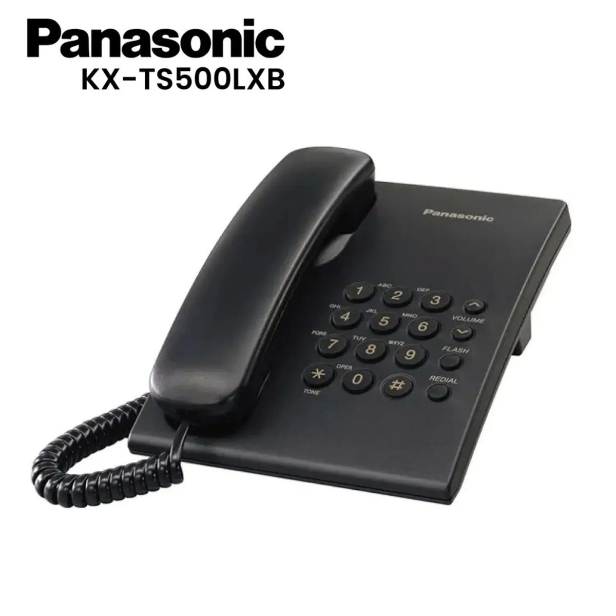 PANASONIC - Teléfono Fijo Panasonic Alámbrico KX-TS500LXB  Negro