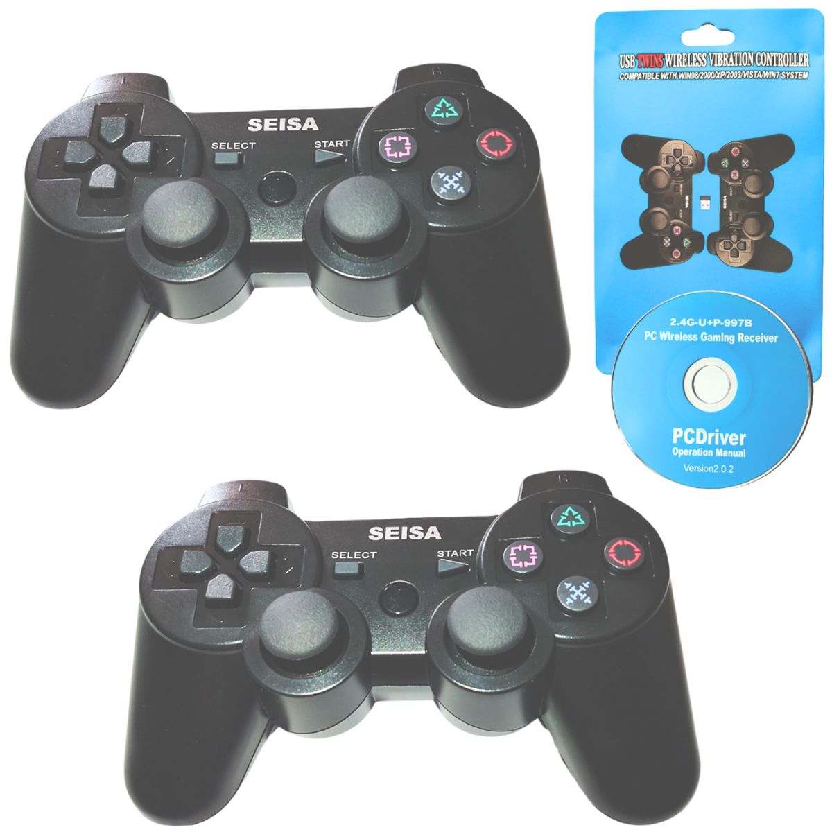 SEISA - Mando Joystick Pc Inalambrico Doble 2 En 1 Gamepad