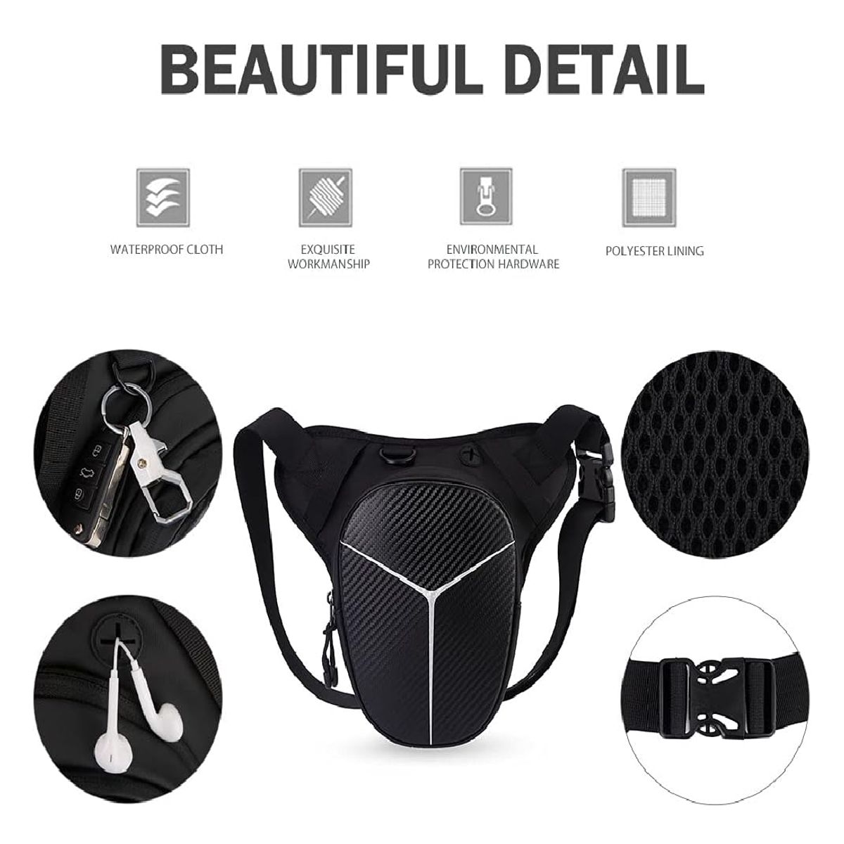 GENERICO - Canguro Muslera De Pierna Para Moto Impermeable