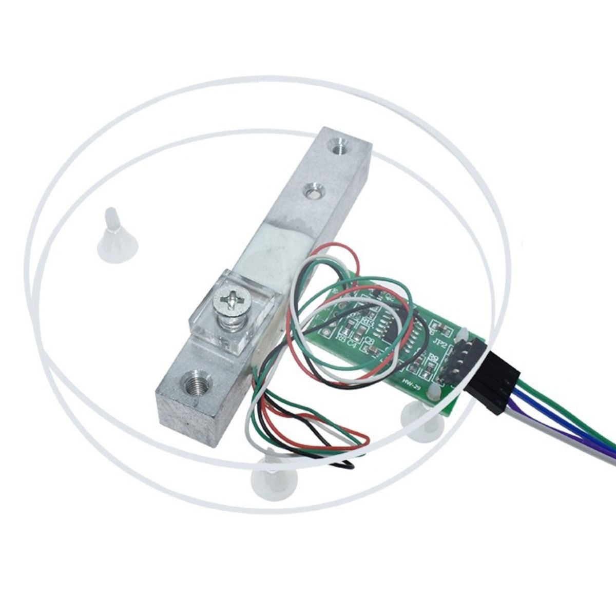 GENERICO - Kit Sensor Peso 1Kg Módulo HX711 Carga Convertidor ADC No ensamblado