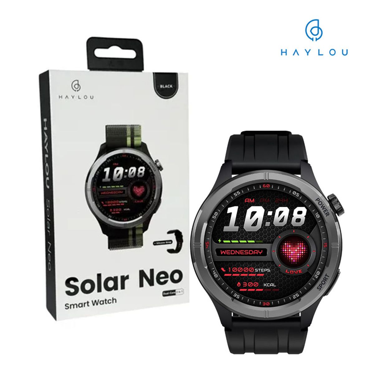 HAYLOU - Haylou Solar Neo Reloj Inteligente Smartwatch SpO2 Microfono Frecuencia Cardiaca