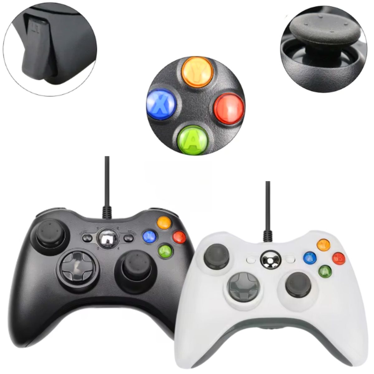 SEISA - Mando Joystick Compatible Con Xbox 360 Y Pc Njx-301