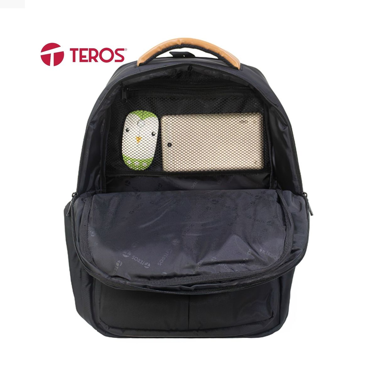 TEROS - MOCHILA TEROS ELITE BLACK TE-9030BK PARA NOTEBOOKS HASTA 15.6 PULG