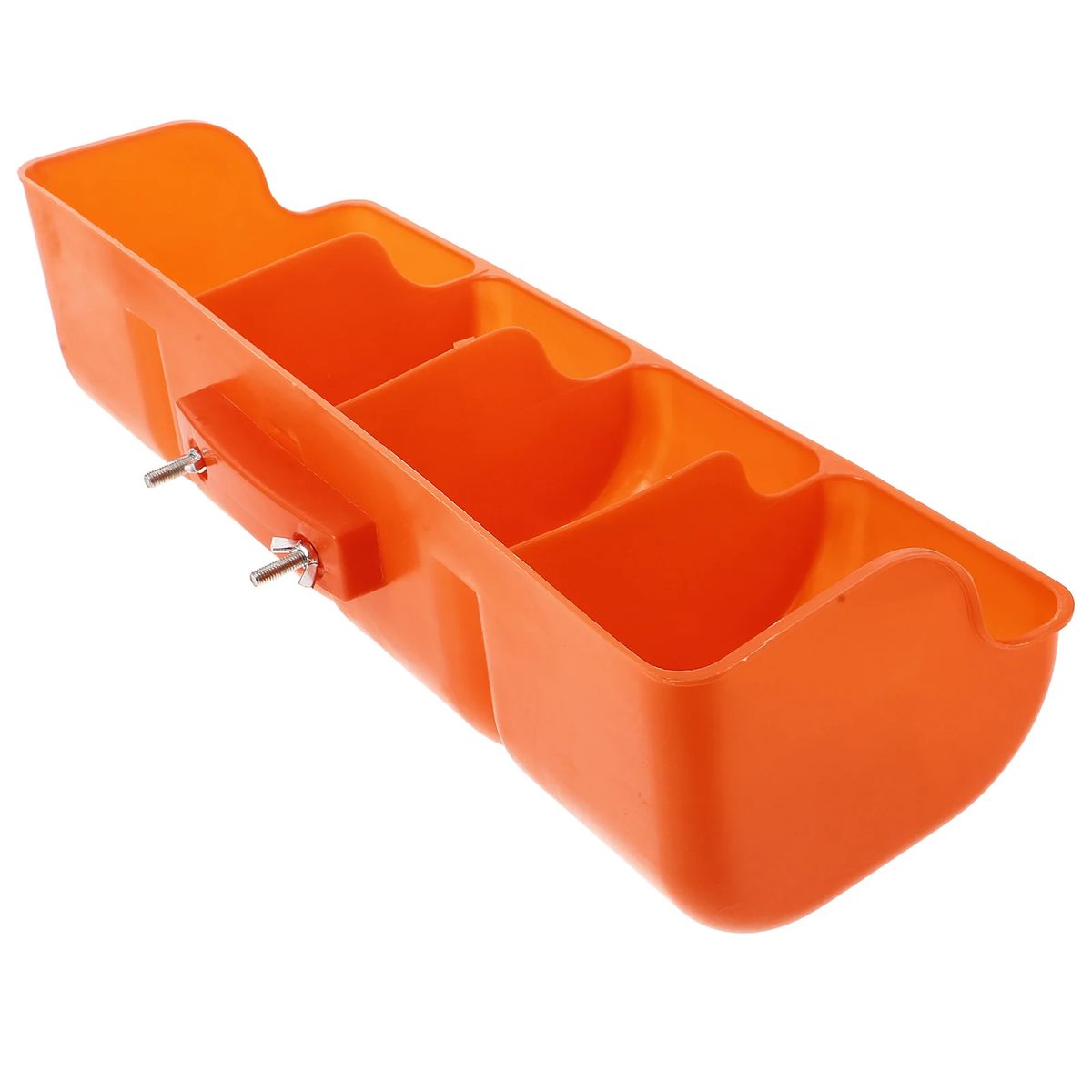 GENERICO - COMEDERO PARA LECHONES LINEAL DE 4 DIVISIONES NARANJA