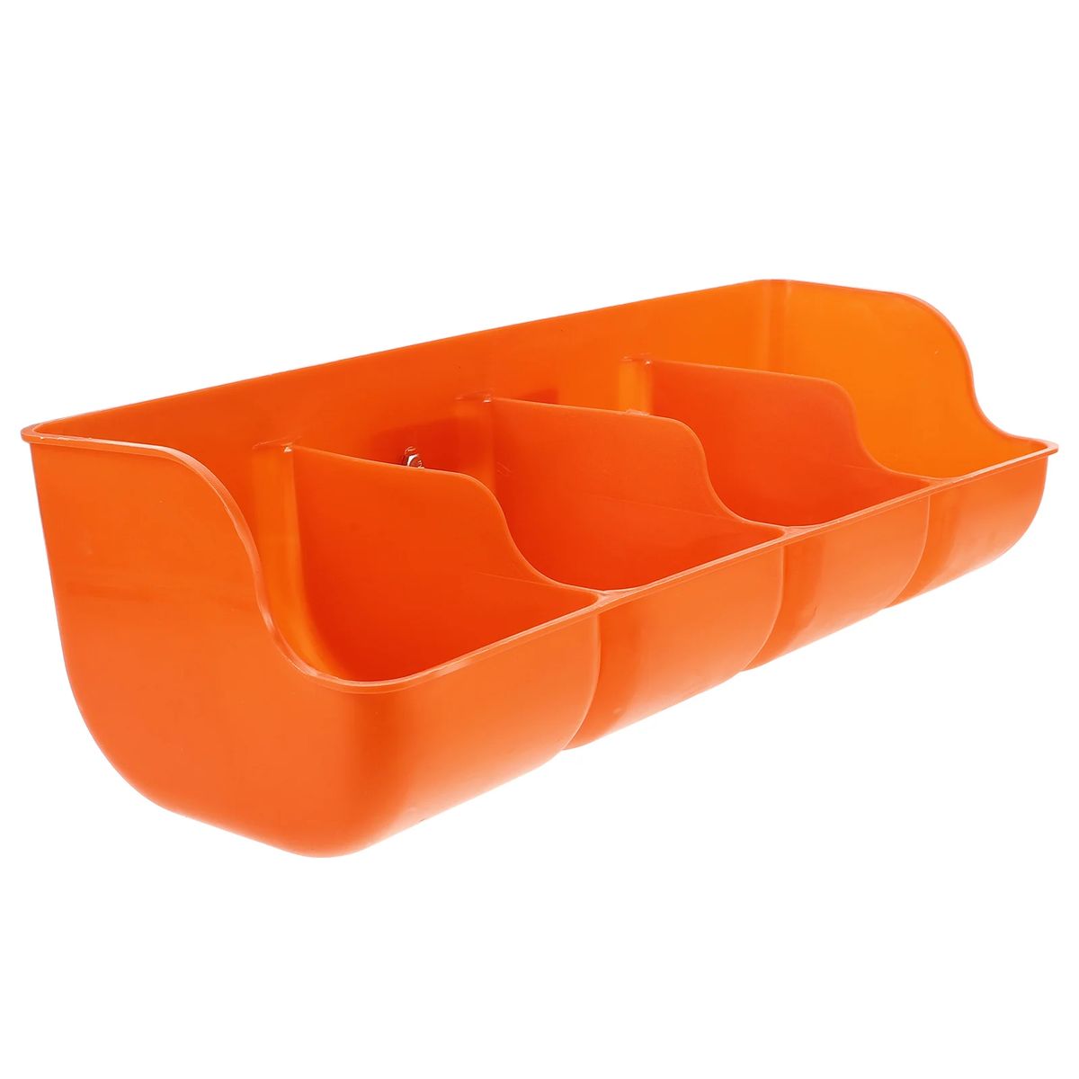 GENERICO - COMEDERO PARA LECHONES LINEAL DE 4 DIVISIONES NARANJA