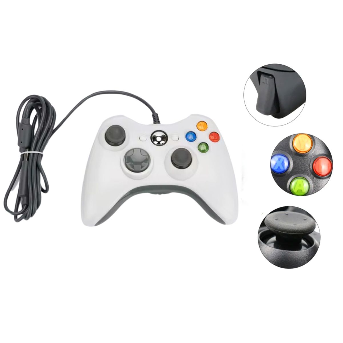 SEISA - Mando Joystick Compatible Con Xbox 360 Y Pc Njx-301