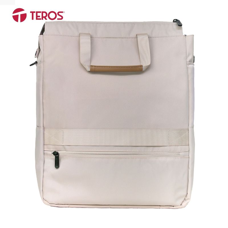 TEROS - BOLSO DE HOMBRO TEROS ROSSAN BEIGE TE-9033BG NOTEBOOKS 15.6 PULG