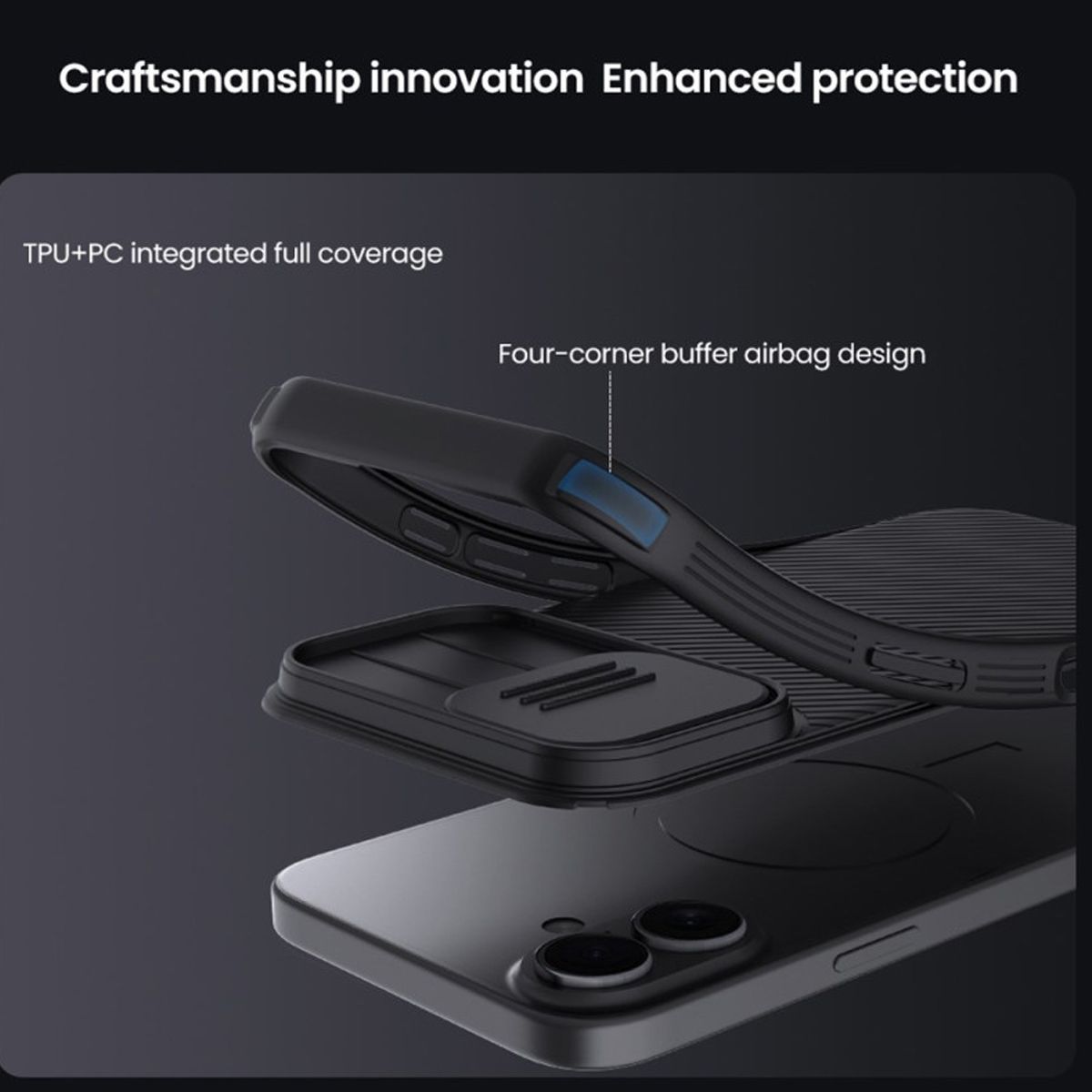 NILLKIN - Case Nillkin Camshield Pro para iPhone 17 - Negro