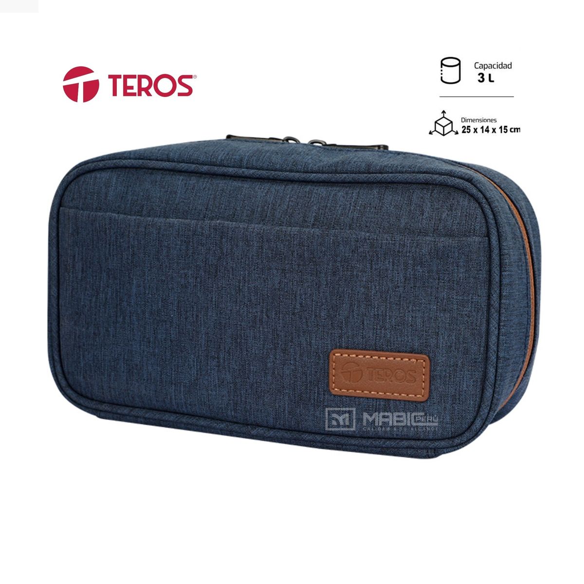 TEROS - CARTUCHERA TEROS TE-ACS9017DB AZUL MARINO
