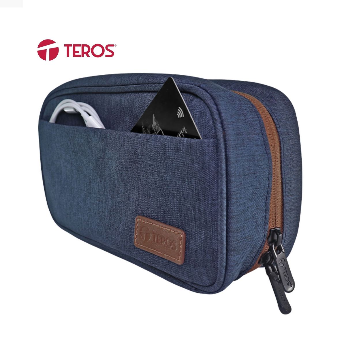 TEROS - CARTUCHERA TEROS TE-ACS9017DB AZUL MARINO