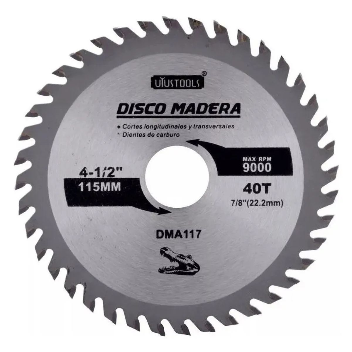 UYUSTOOLS - Disco Sierra Madera Melamina 40 Dientes 115mm 4.5 Pulgadas