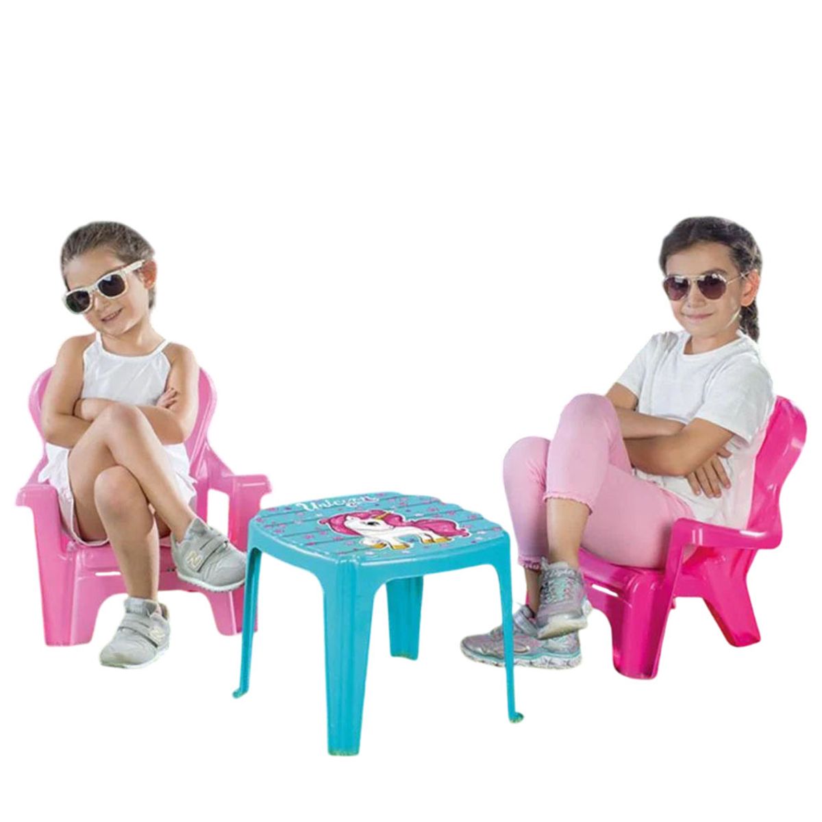 DOLU - Mesa y Sillas Para Niños Dolu Rosa