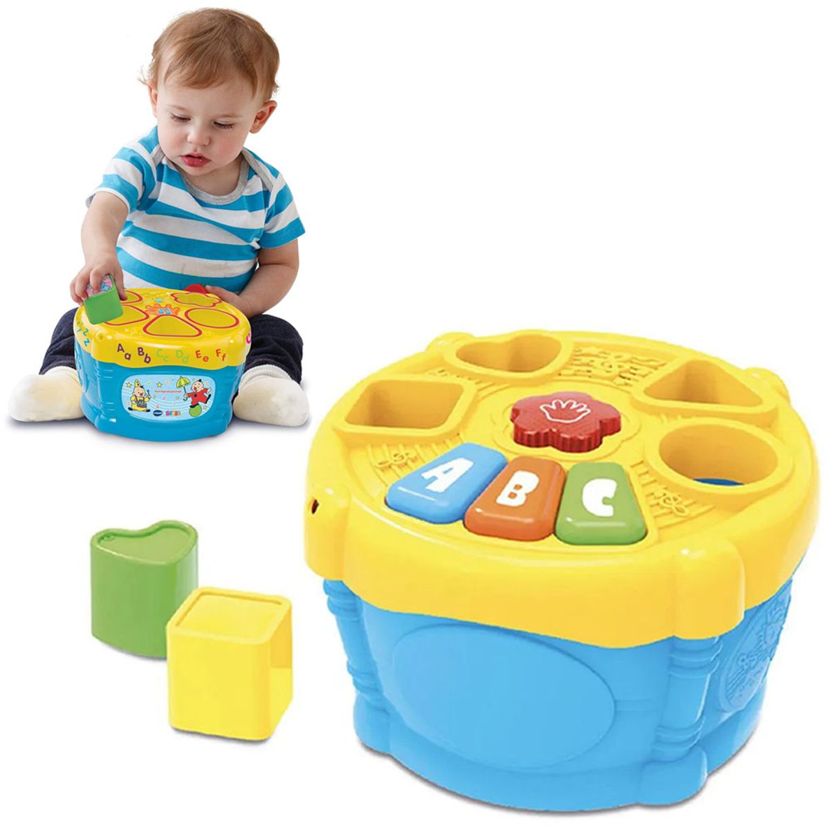 BENICE - Tambor Musical para Didáctico con Figuras para Bebé