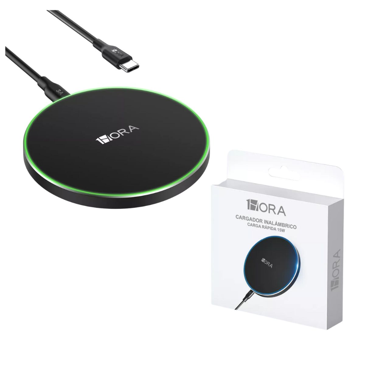 SEISA - Cargador Inalambrico 1HORA Carga Rápida Magnética 15W Celular Smart Watch