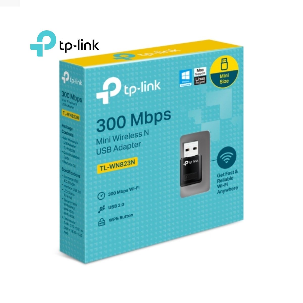 TP LINK - MINI ADAPTADOR USB INALÁMBRICO WIFI - TL-WN823N