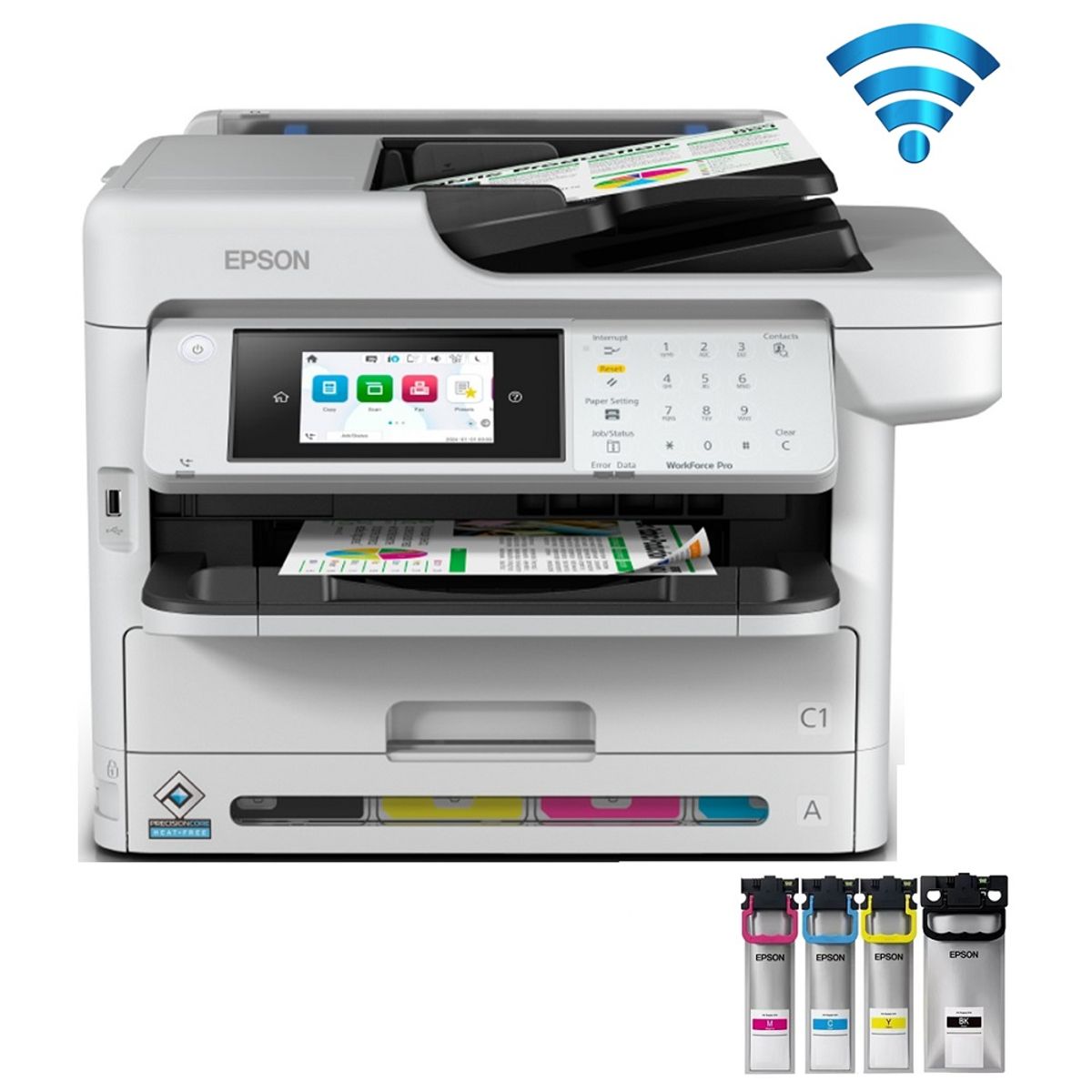 EPSON - Impresora Epson WorkForce Pro WF-C5891 Multifuncional Fax LAN WiFi