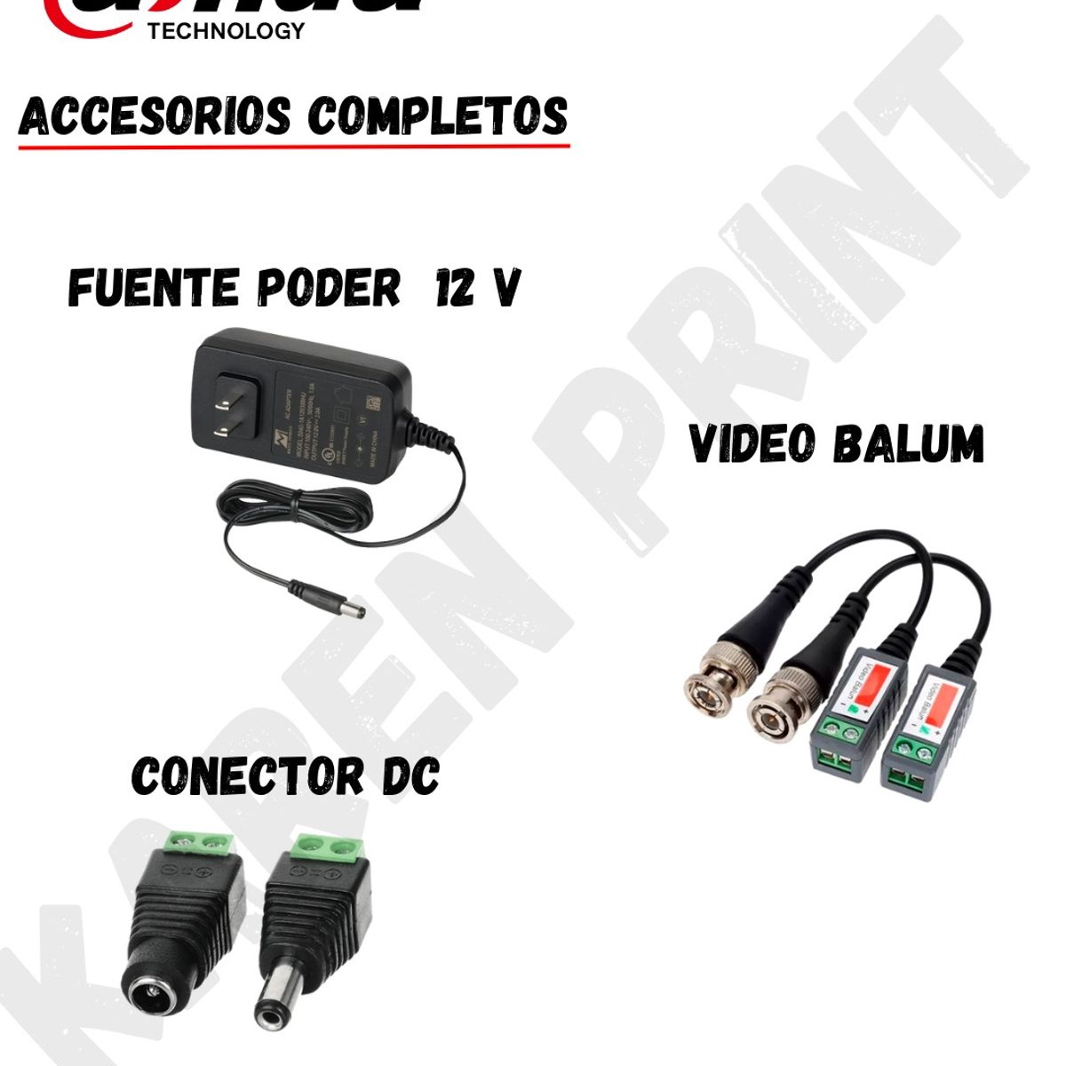 DAHUA - KIT DE 6 CÁMARAS SEGURIDAD DAHUA KIT 6 FULL HD 1080P + CABLE