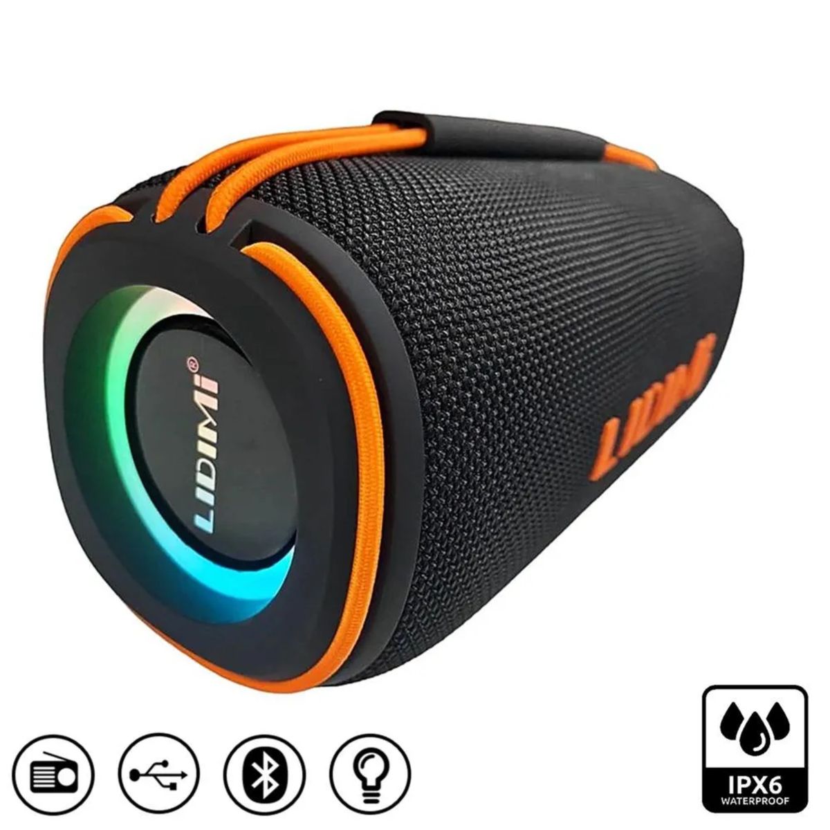 LIDIMI - Parlante Portable LIDIMI Bluetooth USB Radio Extra BASS LD-S607