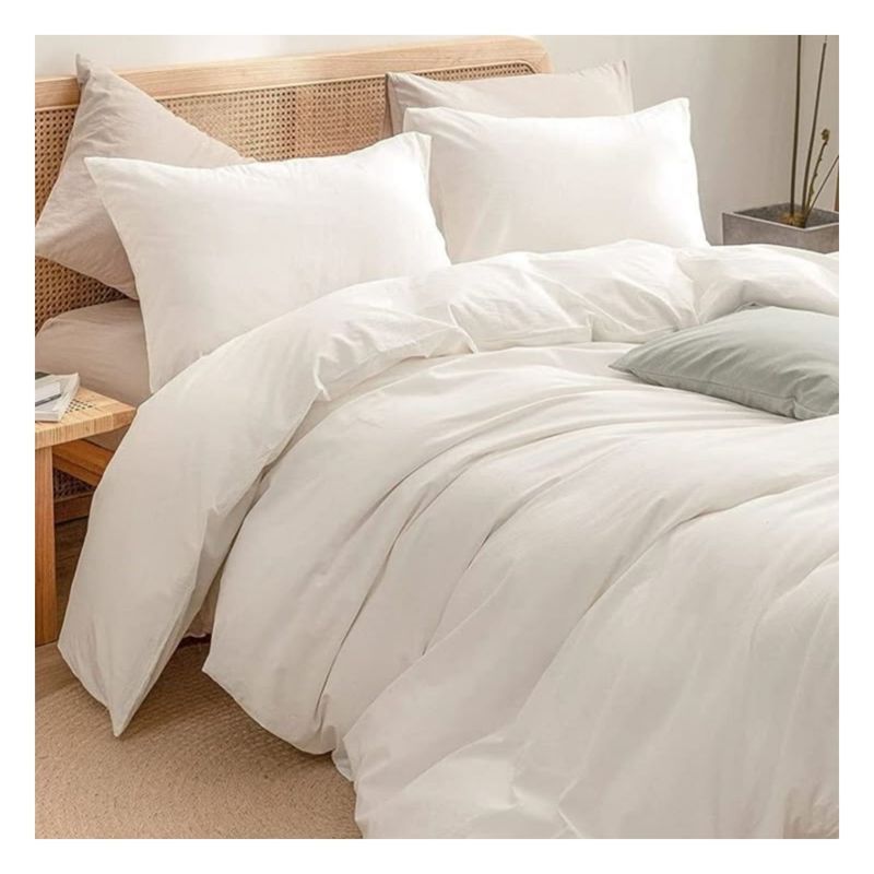 GENERICO - Funda plumón 100 % algodón pima blanco 300 hilos