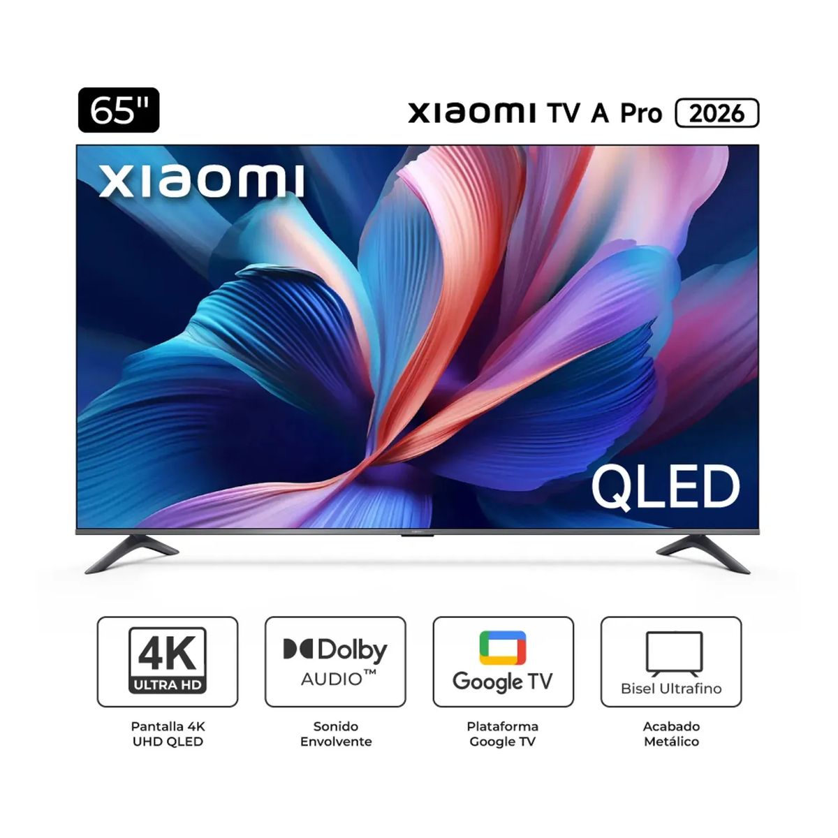 XIAOMI - televisor xiaomi 65" Smart TV QLED 4k Ultra HD A PRO 2026