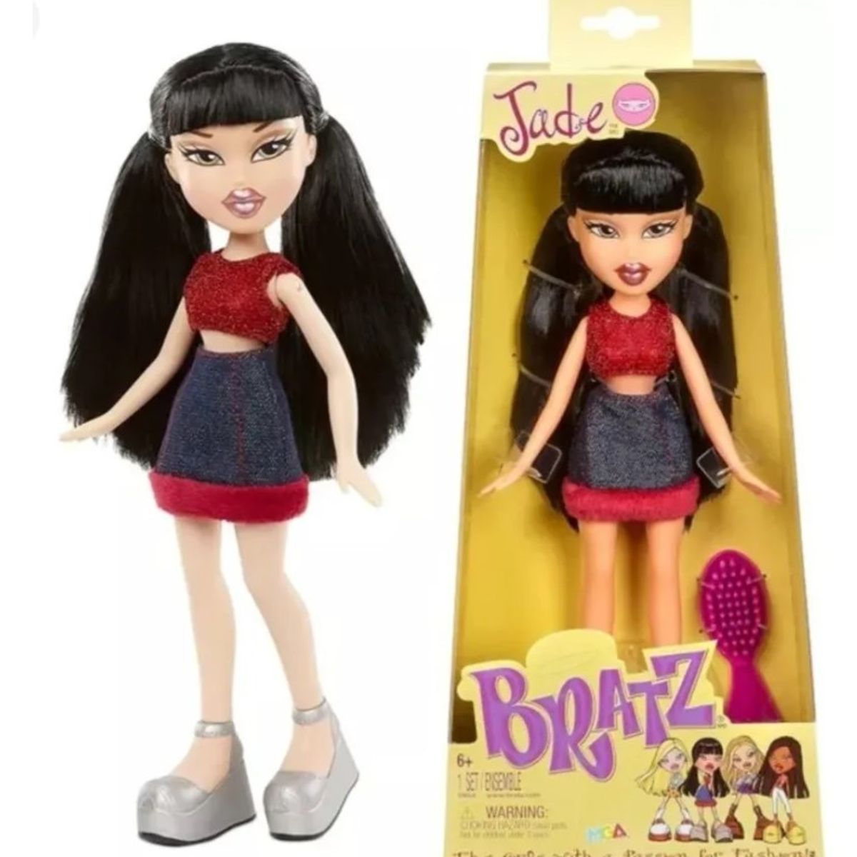 GENERICO - Muñeca Jade Básica Cabello Negro