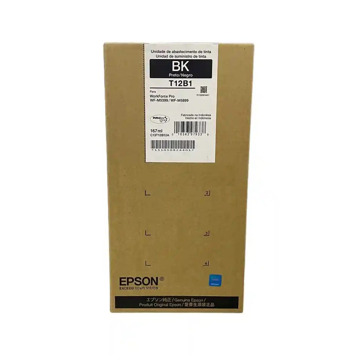EPSON - Tinta Epson T12B120-AL Negro WorkForce WF M5399 WF M5899