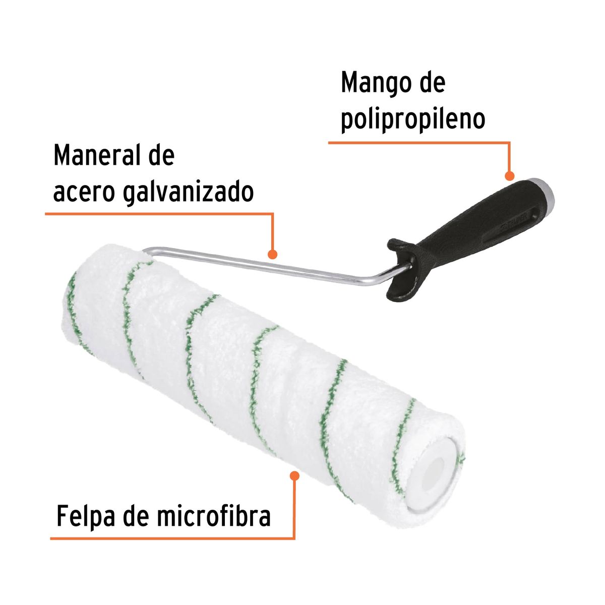 TRUPER - Rodillo Para Pintar Felpa De 9 X 3/8" De Microfibra Truper 13894