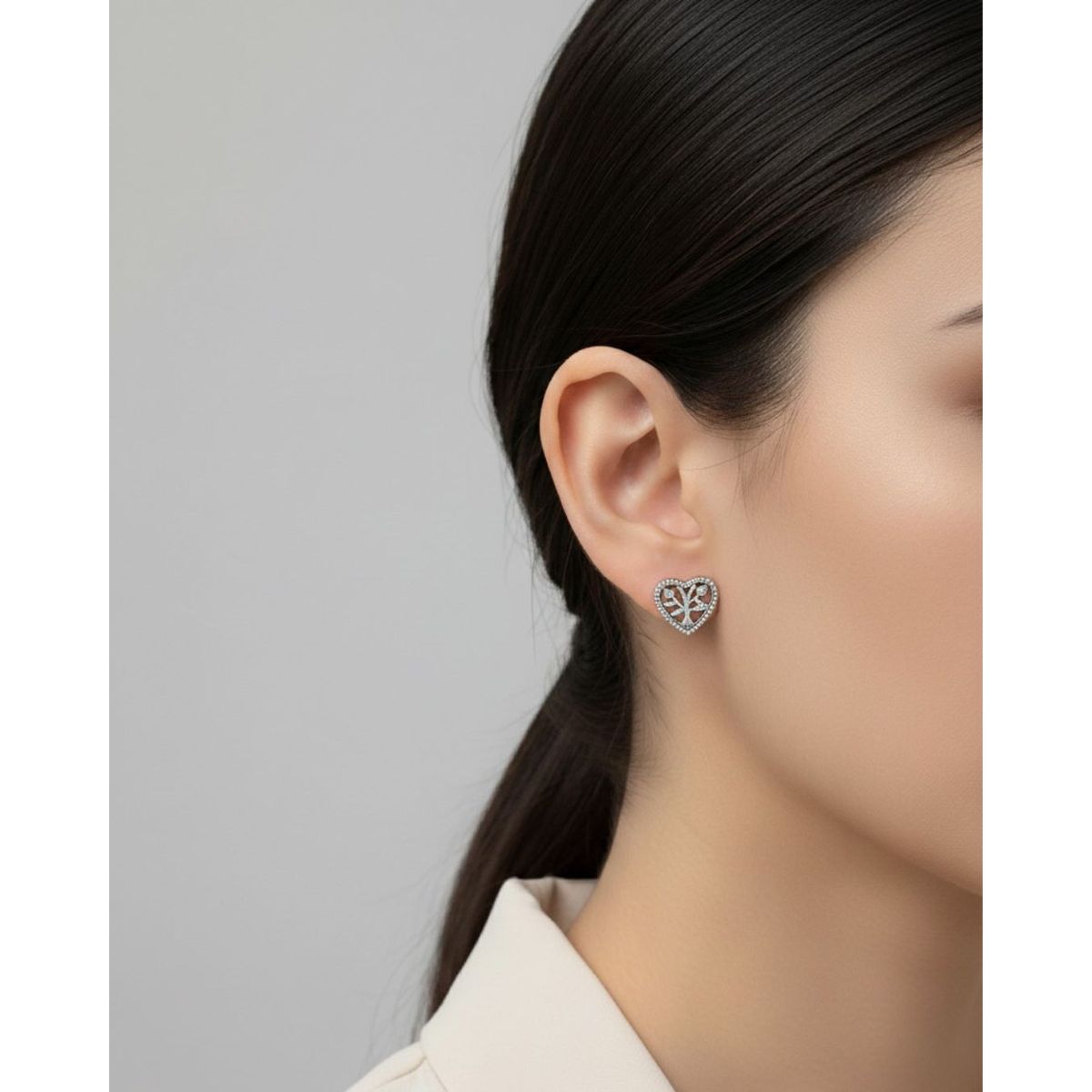 GENERICO - ARETES CORAZON EN ARBOL DE LA VIDA